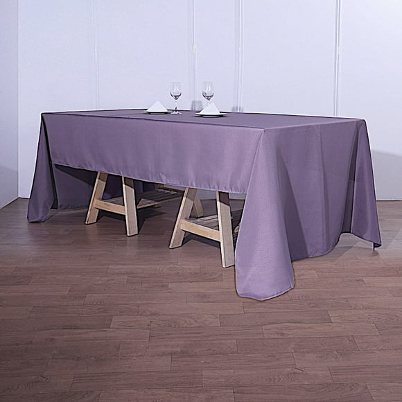 YZEO New Purple Tablecloth 57X102inch145x260cm Mexican Table Cover,Purple Table 